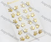 (price for 12 pairs) Steel Ear Stud KJE860094