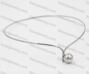 Stainless Steel Collar Necklace KJN870015