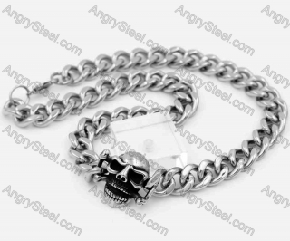 Stainless Steel Skull Necklace KJN520002