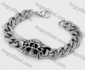 Stainless Steel Skull Bracelet KJB520057
