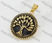 Stainless Steel Tree Of Life Pendant KJP051459