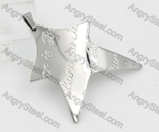 Stainless Steel Star Pendant KJP051461