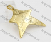 Stainless Steel Star Pendant KJP051462