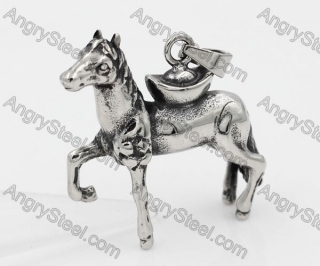 Stainless Steel Horse Pendant KJP370087