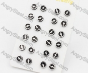 (price for 12 pairs) Steel Ear Stud KJE860105