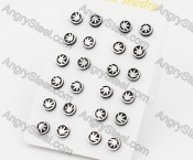 (price for 12 pairs) Steel Ear Stud KJE860106