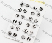 (price for 12 pairs) Steel Ear Stud KJE860107