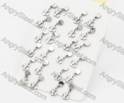 (price for 12 pairs) Steel Ear Stud KJE860108