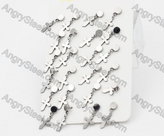 (price for 12 pairs) Steel Ear Stud KJE860111