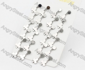 (price for 12 pairs) Steel Ear Stud KJE860114