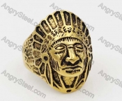 Gold Stainless Steel Ring KJR010370