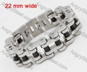 Lengthen Clasp 22mm Half Black Wide Bicycle Chain Bracelet KJB710025