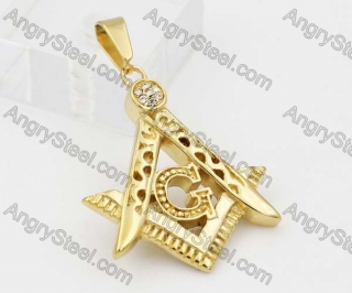 Gold Plating Steel Masonic Pendant KJP640030