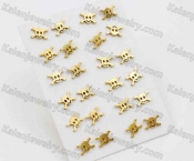 (price for 12 pairs) Steel Ear Studs KJE950001