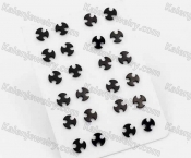 (price for 12 pairs) Steel Ear Studs KJE950008