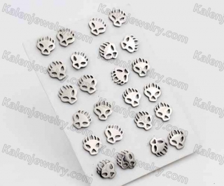 (price for 12 pairs) Steel Ear Studs KJE950012