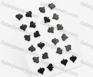 (price for 12 pairs) Steel Ear Studs KJE950019