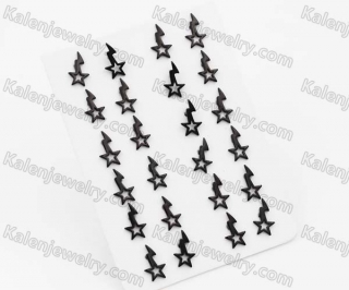 (price for 12 pairs) Steel Ear Studs KJE950020