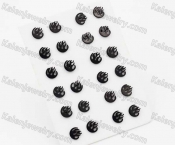 (price for 12 pairs) Steel Ear Studs KJE950021