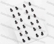 (price for 12 pairs) Steel Ear Studs KJE950024