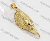 Gold Plating Stainless Steel Eagle Pendant KJP051475