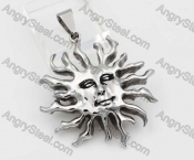 Stainless Steel Sun Pendant KJP051478