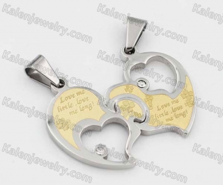 Stainless Steel Couple Pendants KJP190535