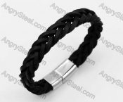 Stainless Steel Leather Bracelet KJB030151