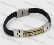 Stainless Steel Leather Bracelet KJB190113