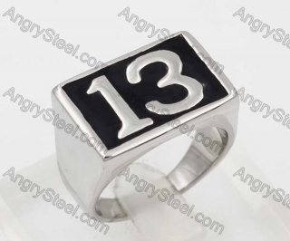 Steel Number 13 Ring KJR010375