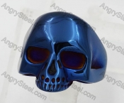 Steel Blue Skull Ring KJR010442