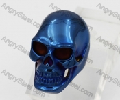 Steel Blue Skull Ring KJR010444