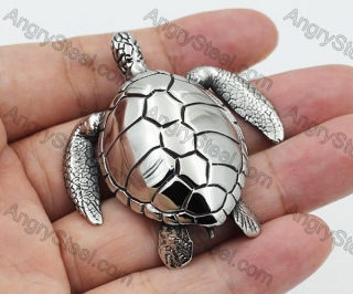 Steel Sea Turtle Pendant KJP980027