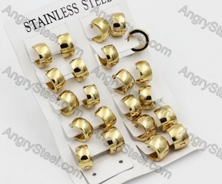 Price for 12 pairs Steel Earrings KJE101-0002