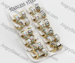 Price for 12 pairs Steel Earrings KJE101-0003