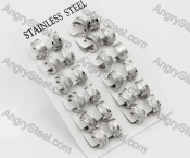 Price for 12 pairs Steel Earrings KJE101-0009