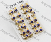 Price for 12 pairs Steel Earrings KJE101-0011