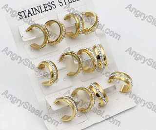 Price for 12 pairs Steel Earrings KJE101-0016