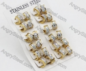 Price for 12 pairs Steel Earrings KJE101-0017