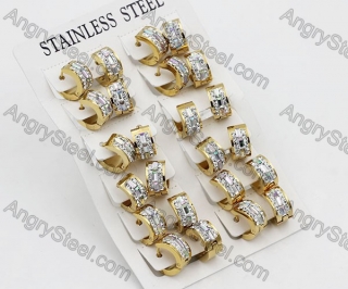 Price for 12 pairs Steel Earrings KJE101-0017