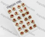 Price for 12 pairs Steel Earrings KJE101-0028