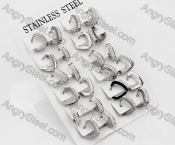 Price for 12 pairs Steel Earrings KJE101-0029