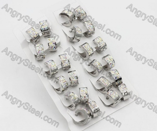 Price for 12 pairs Steel Earrings KJE101-0030