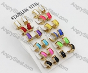 Price for 12 pairs Steel Earrings KJE101-0032