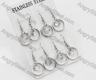 Price for 12 pairs Steel Earrings KJE101-0038