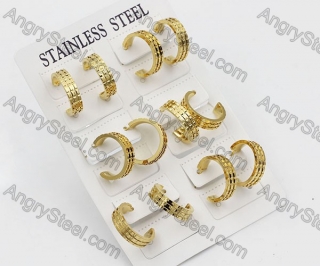 Price for 12 pairs Steel Earrings KJE101-0040