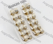 Price for 12 pairs Steel Earrings KJE101-0041