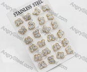 Price for 12 pairs Steel Earrings KJE101-0044