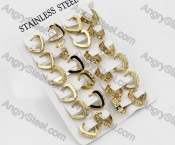 Price for 12 pairs Steel Earrings KJE101-0045