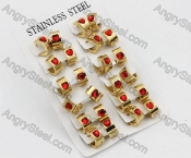 Price for 12 pairs Steel Earrings KJE101-0047